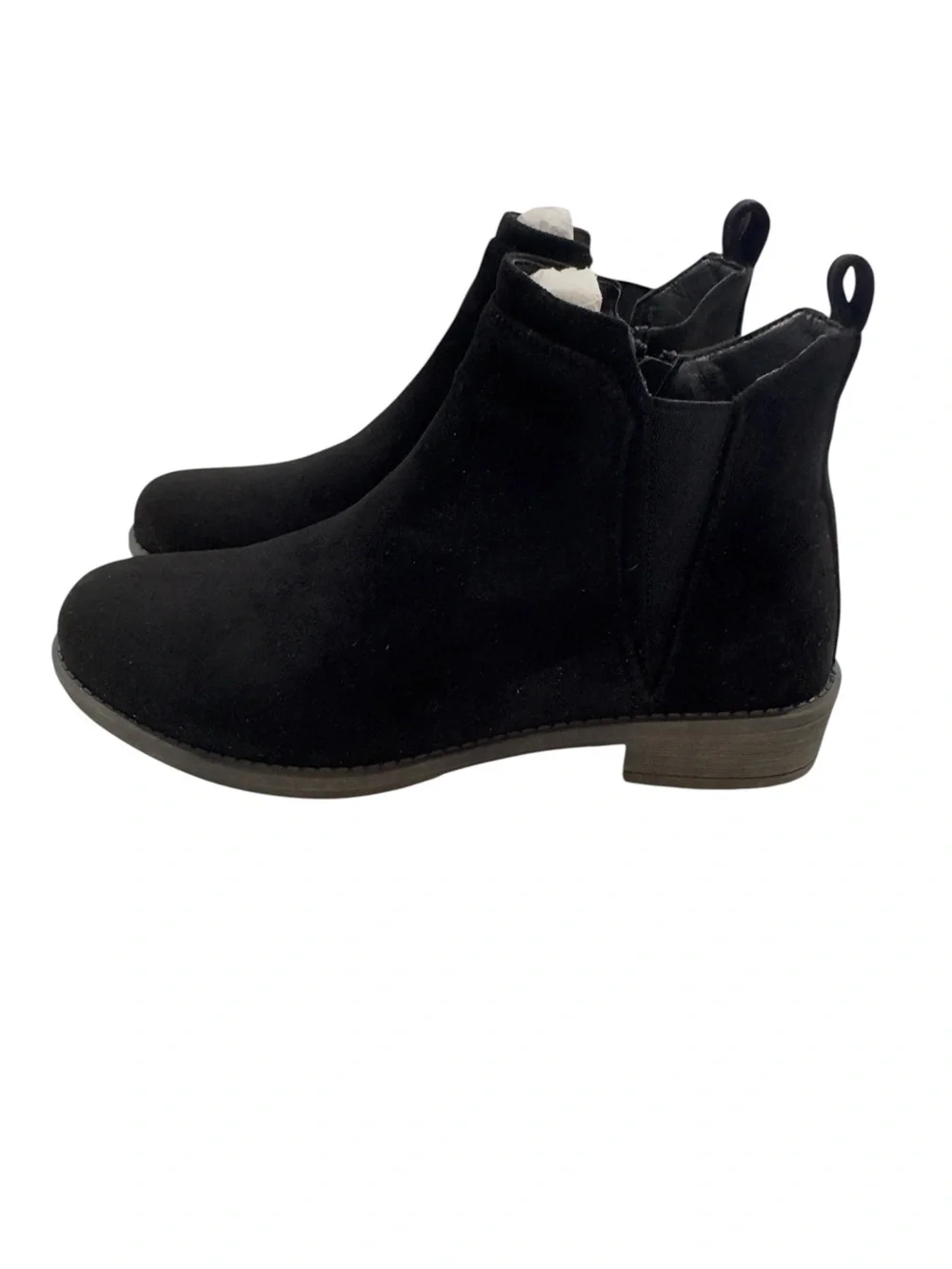 Propet Black Faux Suede Chelsea Ankle Boots Women’s Size 7 M Side Zip Comfort